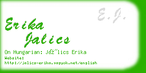 erika jalics business card